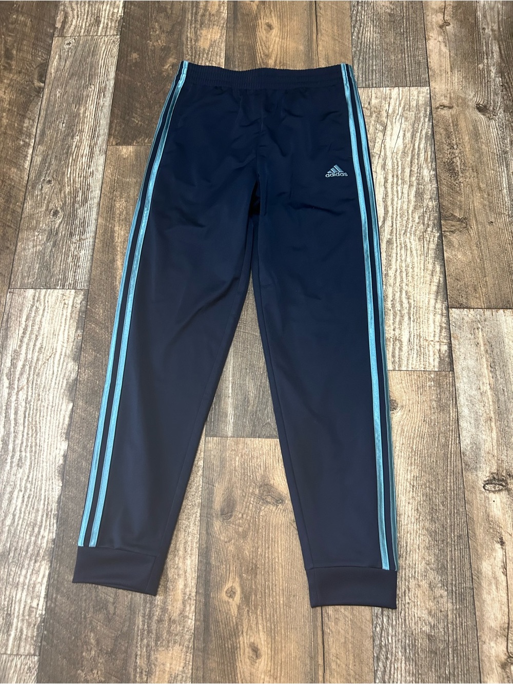 Adidas Boys 18/20 Athletic Track
Pants Navy Blue Stripes